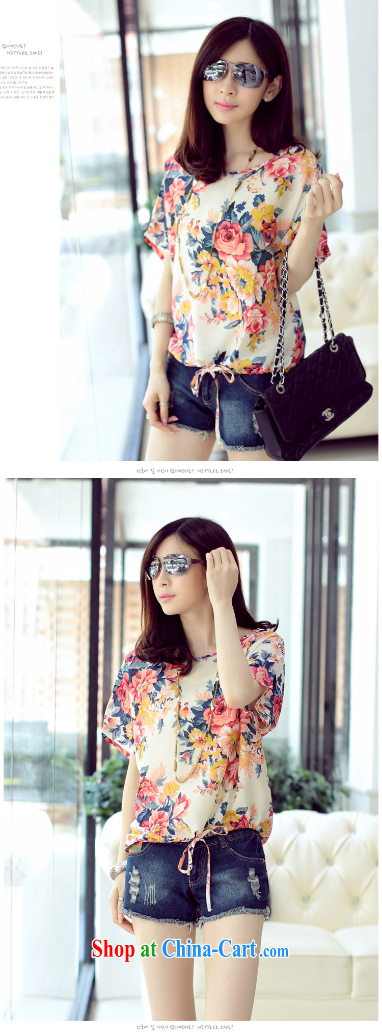 Leaves of summer 2015 with new Korean fashion floral loose the code short-sleeved snow woven shirts girls stylish floral XL pictures, price, brand platters! Elections are good character, the national distribution, so why buy now enjoy more preferential! Health