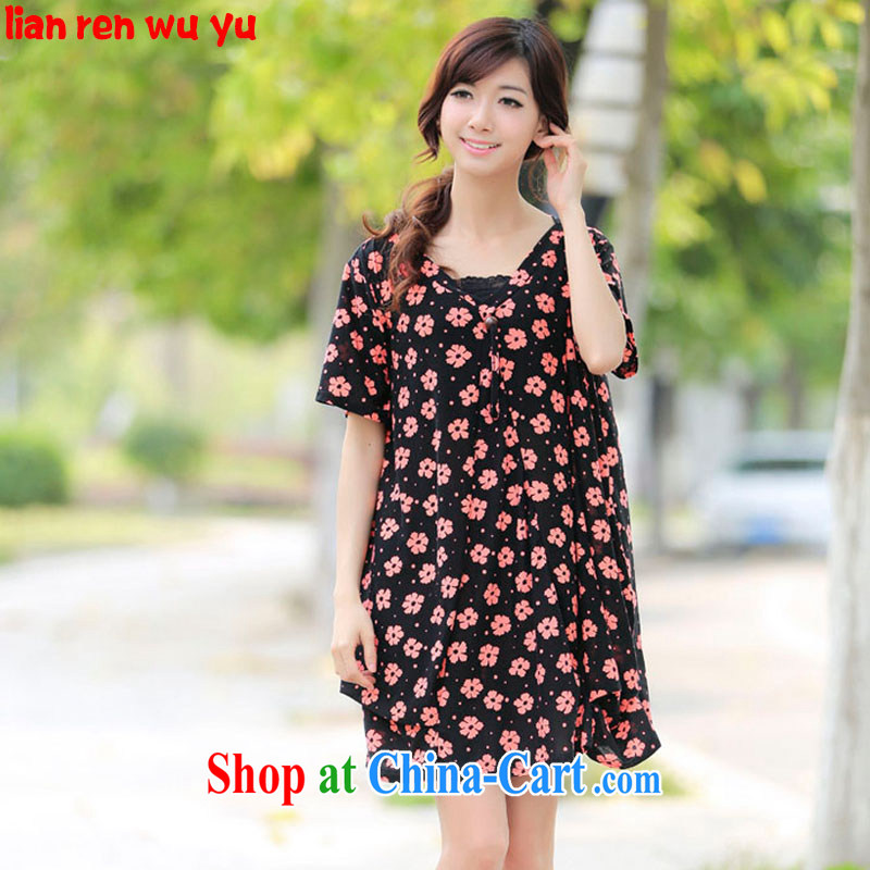 LRWY summer 2015 200 Jack large, female new AD is indeed more ultra-relaxed floral short-sleeved dresses, older mother is loaded with Lady picture color codes - For 100 jack - 200 catties MM