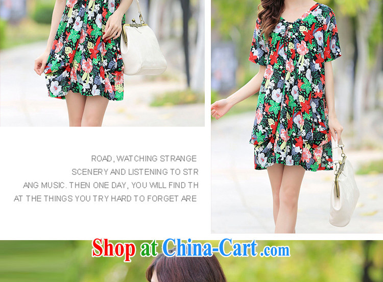 LRWY summer 2015 new, idyllic small fresh and thick MM the fertilizer and ultra-relaxed floral short-sleeved dresses maternity dress larger dresses suit all codes - For 100 jack - 200 catties MM pictures, price, brand platters! Elections are good character, the national distribution, so why buy now enjoy more preferential! Health