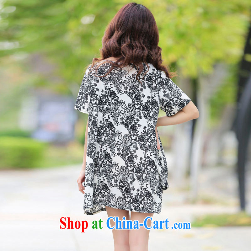 LRWY summer 2015 ultra-relaxed and elegant large, short-sleeve dress thick MM and indeed increase stamp duty dresses mother in older obese people clothes picture color codes - For 100 jack - 200 catties MM, lian Ren wu yu, shopping on the Internet