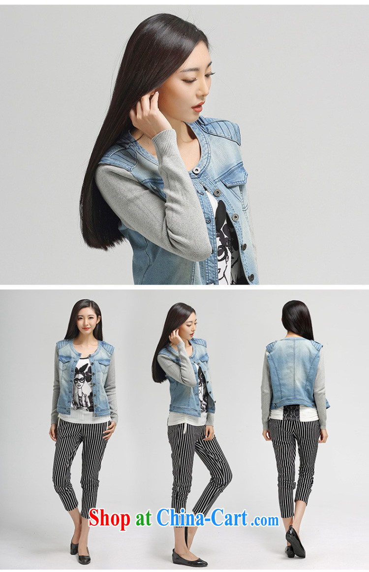Water with the Code women spring 2015 the new section 100 a casual Korean long-sleeved denim jacket, S CJ 15 4619 cowboy, 3 XL pictures, price, brand platters! Elections are good character, the national distribution, so why buy now enjoy more preferential! Health