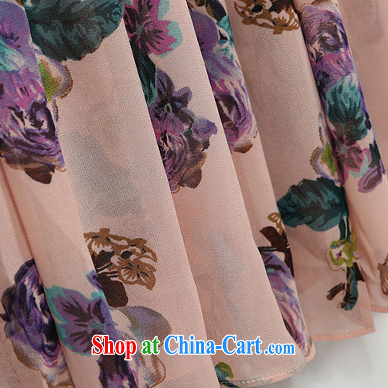 Be Ki MQ Europe larger female summer new thick snow mm woven stamp collection waist comfortable atmosphere. It is a long skirt 1910 figure 5 XL, Dan Jie Shi (DANJIESHI), online shopping