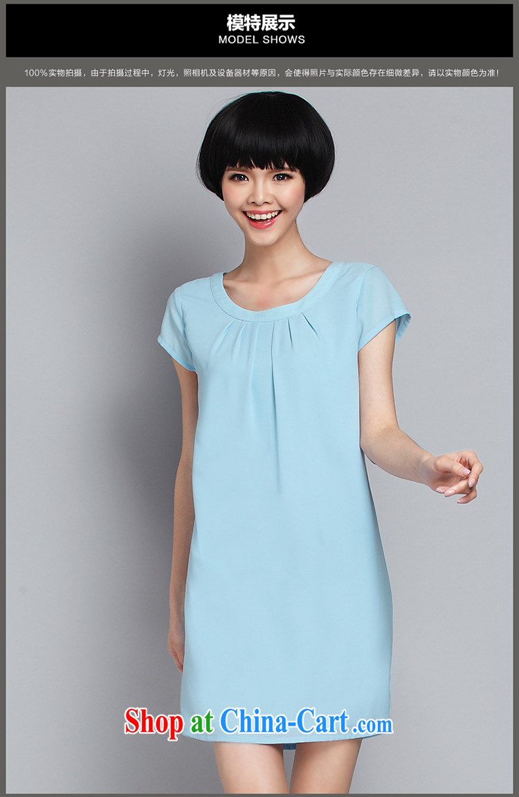 Mephidross economy honey, 2015 summer new XL female Korean version thick MM stylish and simple solid color style snow woven dresses 2882 light blue large code 4 XL 175 Jack left and right pictures, price, brand platters! Elections are good character, the national distribution, so why buy now enjoy more preferential! Health