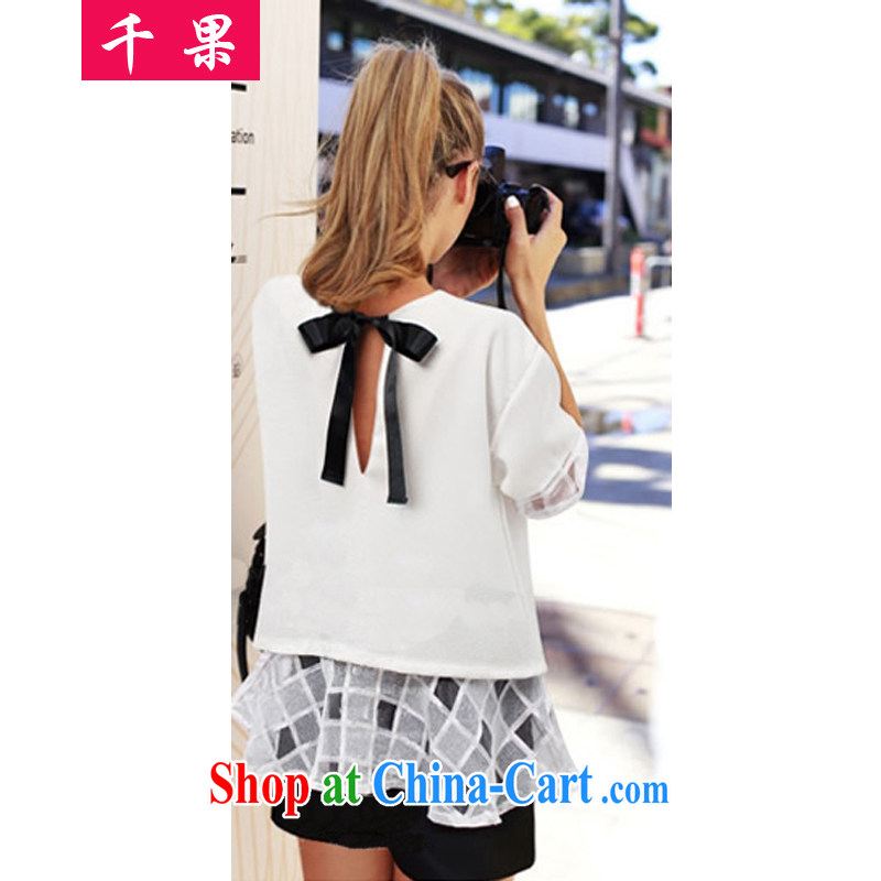 1000 summer fruit with new, and indeed increase, female 200 Jack mm thick graphics thin ice woven shirts thick sister Korean lax T shirt solid shirt Yi 0827 white 4XL 170 - 185 jack, 1000 fruit (QIANGUO), online shopping