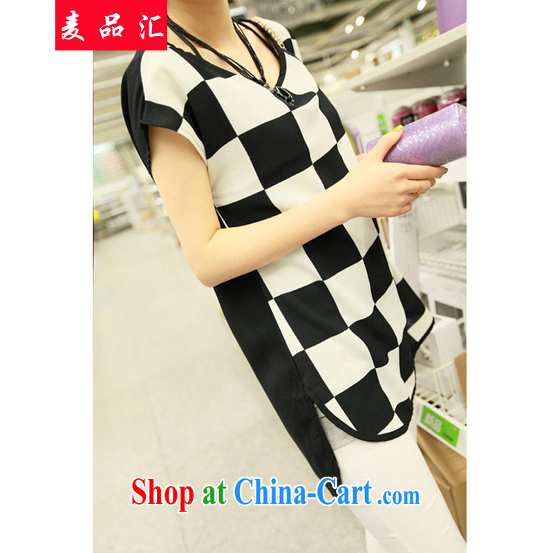 Mr MAK, Exchange 2015 is indeed the XL girls with thick 200 mm jack summer loose video thin, long, checkered shirt T shirts snow woven shirts 0822 photo color 3XL, Mak, sinks, and shopping on the Internet