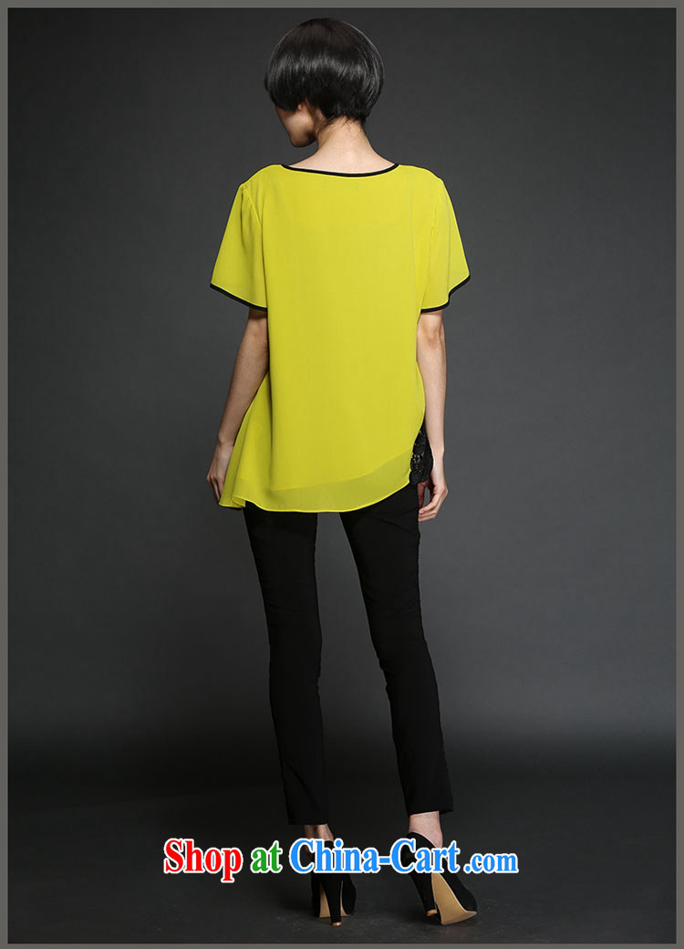 FZV larger female thick MM summer 2015 new loose snow woven shirts T shirts women 1342 yellow 4 XL pictures, price, brand platters! Elections are good character, the national distribution, so why buy now enjoy more preferential! Health