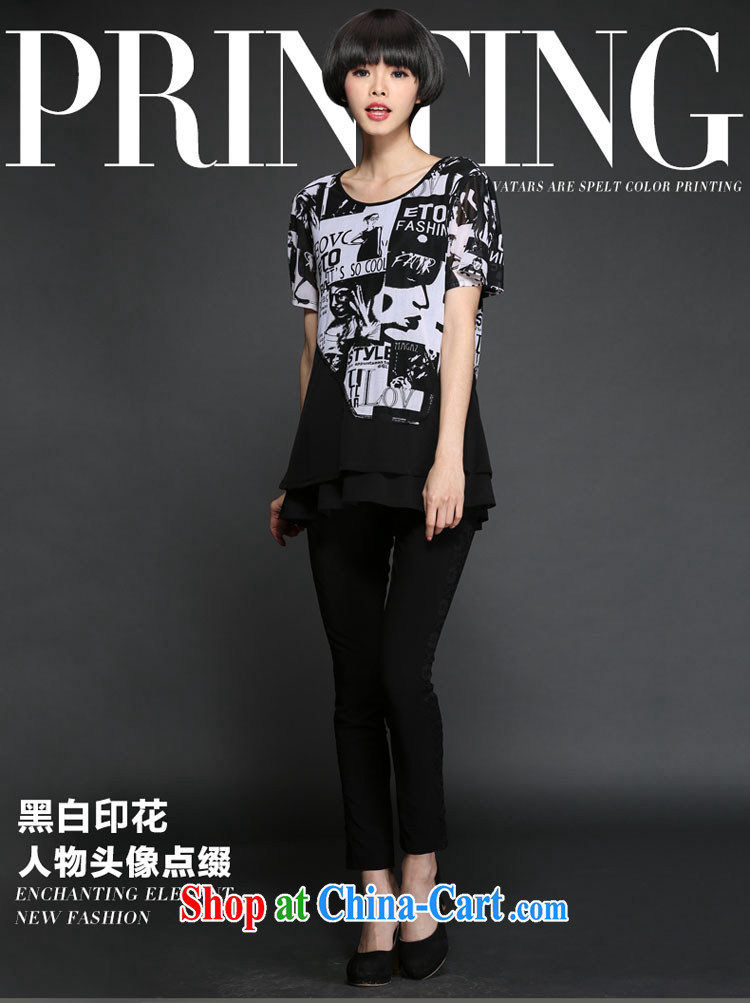 FZV summer 2015 larger female thick MM British wind stamp graphics thin T shirts snow woven shirts women 1345 black 3 XL pictures, price, brand platters! Elections are good character, the national distribution, so why buy now enjoy more preferential! Health