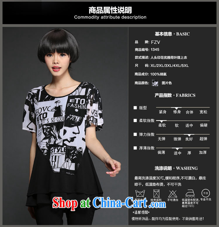 FZV summer 2015 larger female thick MM British wind stamp graphics thin T shirts snow woven shirts women 1345 black 3 XL pictures, price, brand platters! Elections are good character, the national distribution, so why buy now enjoy more preferential! Health