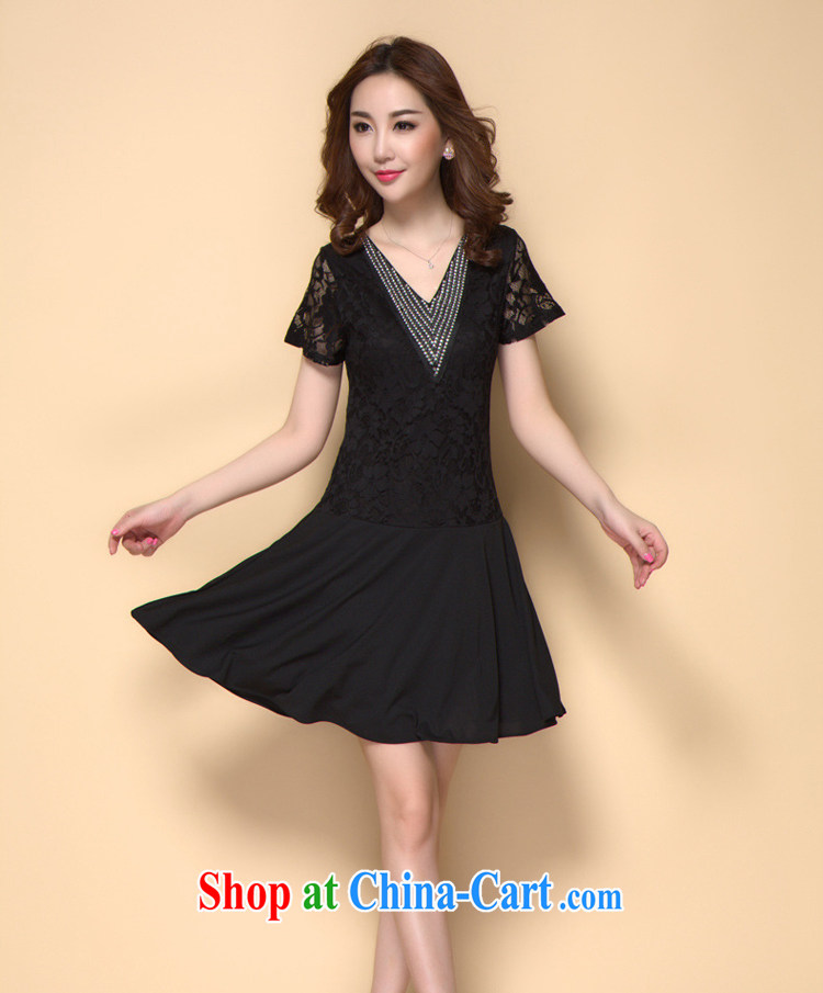 2015 the European Code women mm thick summer V for cultivating graphics thin mother with a short summer sleeveless lace dress - YY 205,000 black 4XL code pictures, price, brand platters! Elections are good character, the national distribution, so why buy now enjoy more preferential! Health