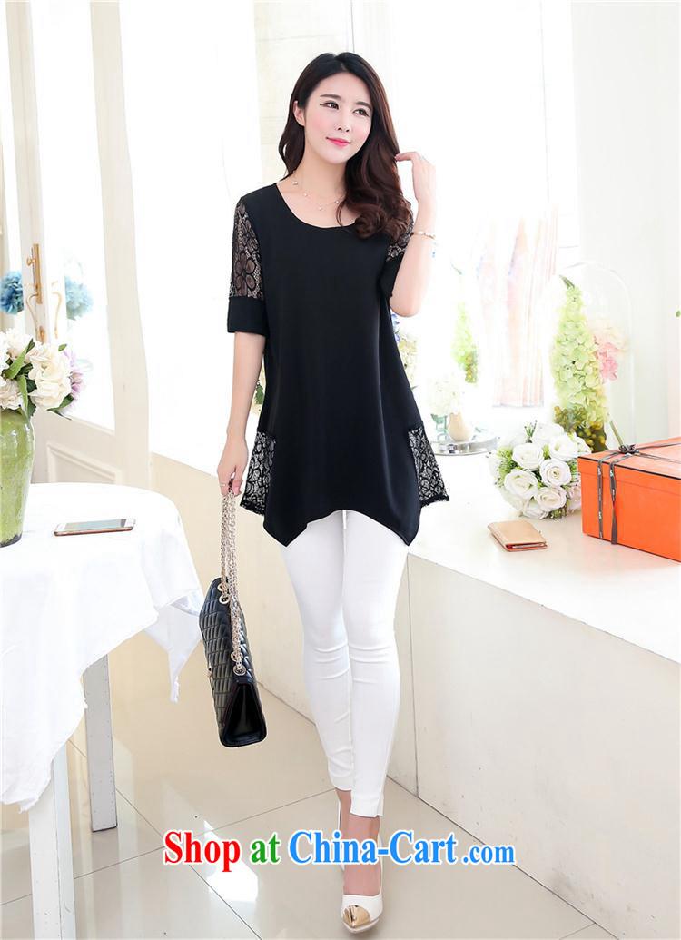 The Chinese clothing and building 2015 new, larger female short-sleeve lace dress black XXXXXL pictures, price, brand platters! Elections are good character, the national distribution, so why buy now enjoy more preferential! Health