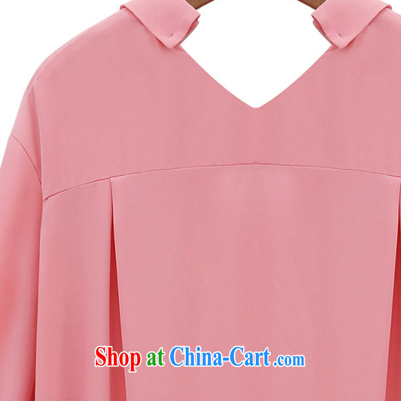 2015 YILISA the fat increase spring and summer the Code women mm thick, wearing a long-sleeved thick, semi-collar 100 to loose color shirt K possession 868 cyan XXXL, Ms. sub-Saharan (YILISA), online shopping