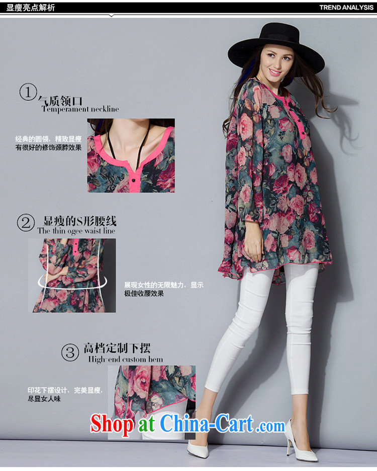 2015 Caynova new loose the Code women's clothing stylish name-yuan style with floral dress pink XXXXXL for 200 - 210 Jack pictures, price, brand platters! Elections are good character, the national distribution, so why buy now enjoy more preferential! Health
