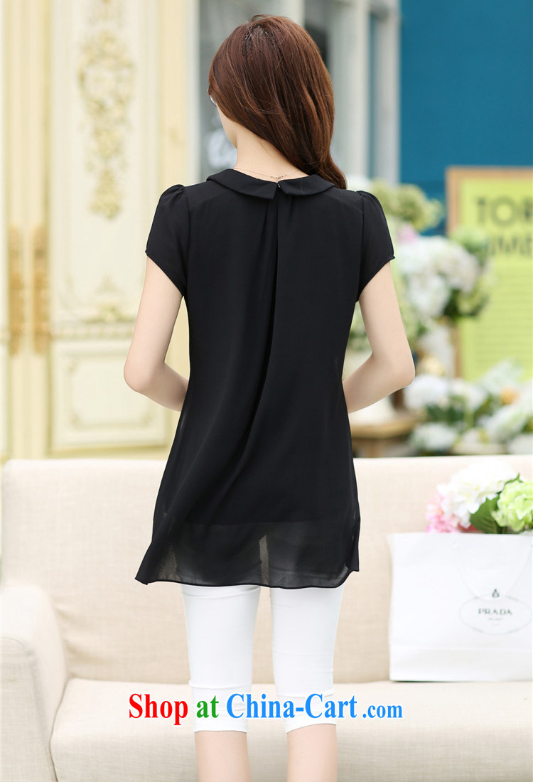 Jacob Amman to 2015 spring and summer new female short-sleeved snow woven shirts stitching, long owl Korean T-shirt 6233 black XXXXL pictures, price, brand platters! Elections are good character, the national distribution, so why buy now enjoy more preferential! Health