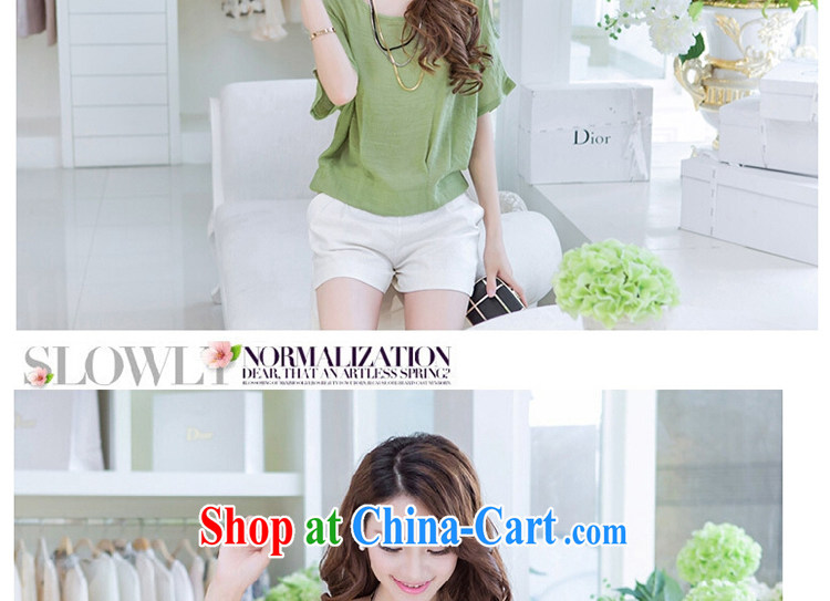 Day concept, 2015 stylish Korean large, bare shoulders short-sleeve with white shorts two piece TPGN 9040 green XL pictures, price, brand platters! Elections are good character, the national distribution, so why buy now enjoy more preferential! Health