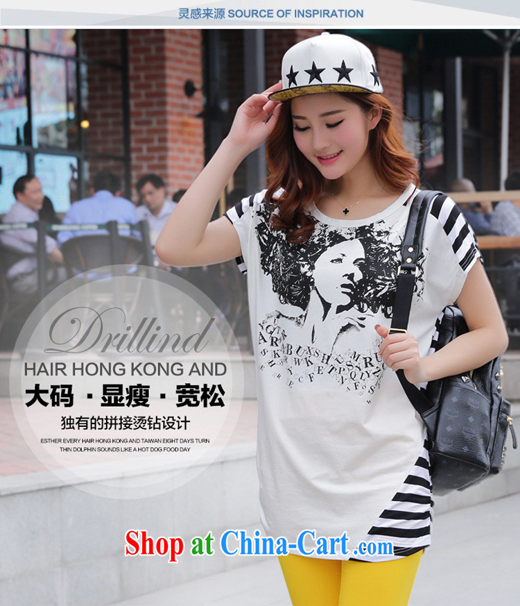 Athena Isabel Allende summer new Korea and indeed XL girls thick sister 100 leisure ground collision color picture hot stamp duty drilling stitching streaks T shirt T-shirt 1193 blue L recommended 90 - 105 Jack pictures, price, brand platters! Elections are good character, the national distribution, so why buy now enjoy more preferential! Health