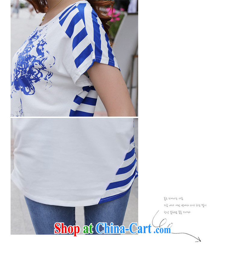 Athena Isabel Allende summer new Korea and indeed XL girls thick sister 100 leisure ground collision color picture hot stamp duty drilling stitching streaks T shirt T-shirt 1193 blue L recommended 90 - 105 Jack pictures, price, brand platters! Elections are good character, the national distribution, so why buy now enjoy more preferential! Health