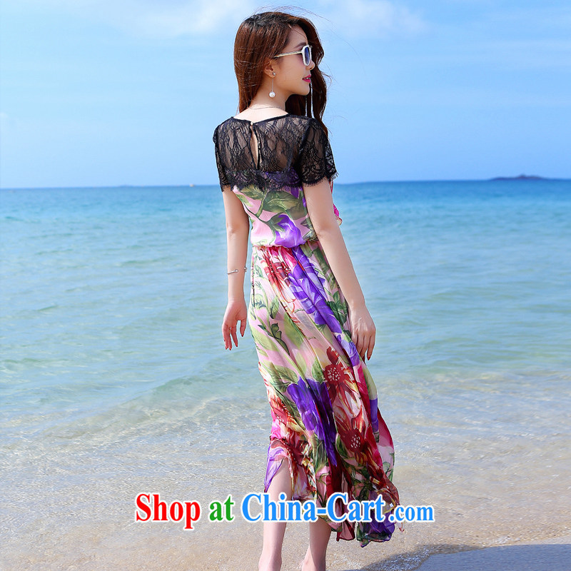 In accordance with his 2015 figure skating in Europe and the stylish new lace stitching stamp duty, long skirt temperament temperament snow woven dresses D 35,871 picture color 3XL, according to her, and, on-line shopping