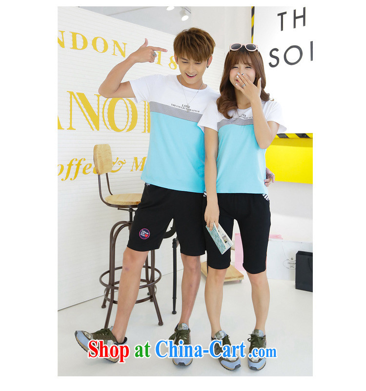 2015 new Korean short-sleeved T pension couples Loaded Classes serving light green male XXL pictures, price, brand platters! Elections are good character, the national distribution, so why buy now enjoy more preferential! Health