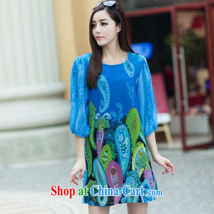 The line takes the Code women summer 2015 New Leisure, long, the Stamp Duty Code female elegant and stylish snow woven 7 cuff dress I 5 2521 sky 3 XL pictures, price, brand platters! Elections are good character, the national distribution, so why buy now enjoy more preferential! Health