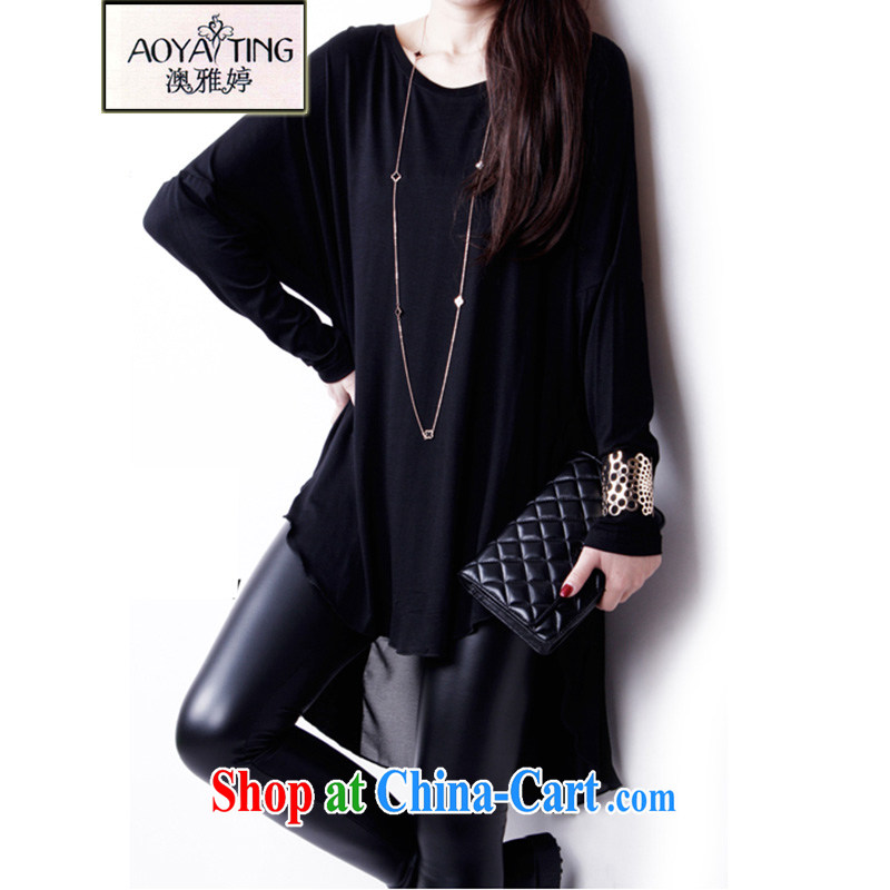 o Ya-ting spring 2015 New, and indeed increase, women mm thick, long, snow-woven long-sleeved T-shirt solid black 3 XL recommends that you 160 - 200 jack, O Ya-ting (aoyating), online shopping