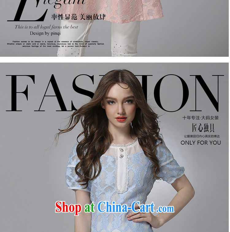 Replace-ting zhuangting fat people video thin summer 2015 the Code women with high-end European and American plus obesity sister lace short-sleeved dresses 2032 light blue 5 XL pictures, price, brand platters! Elections are good character, the national distribution, so why buy now enjoy more preferential! Health