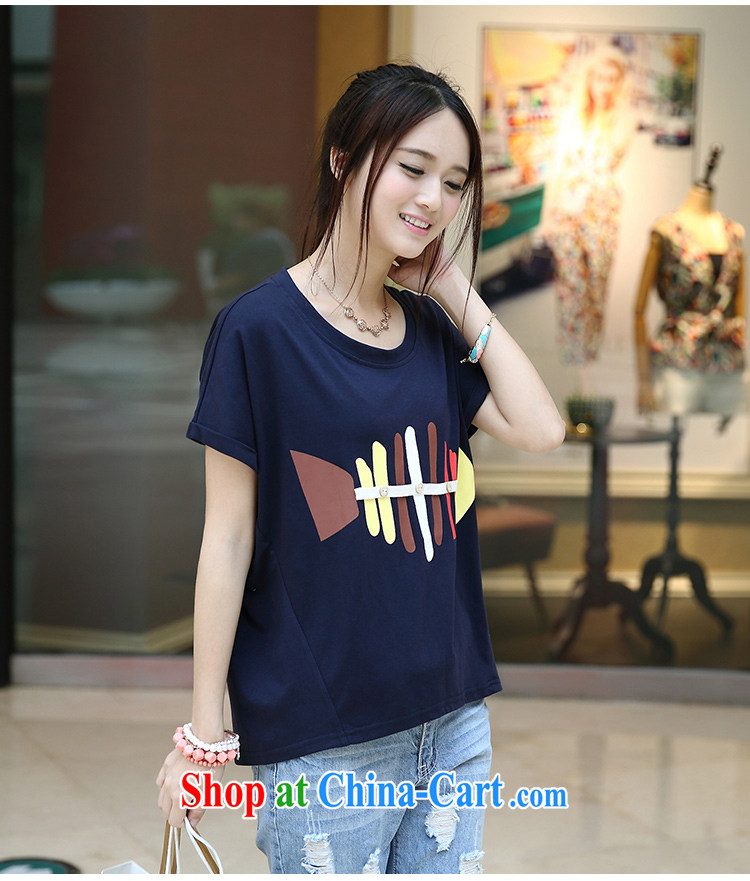 Summer 2015 a cartoon short-sleeved shirt T female summer new, larger female Korean loose stamp Student t-shirt white L pictures, price, brand platters! Elections are good character, the national distribution, so why buy now enjoy more preferential! Health