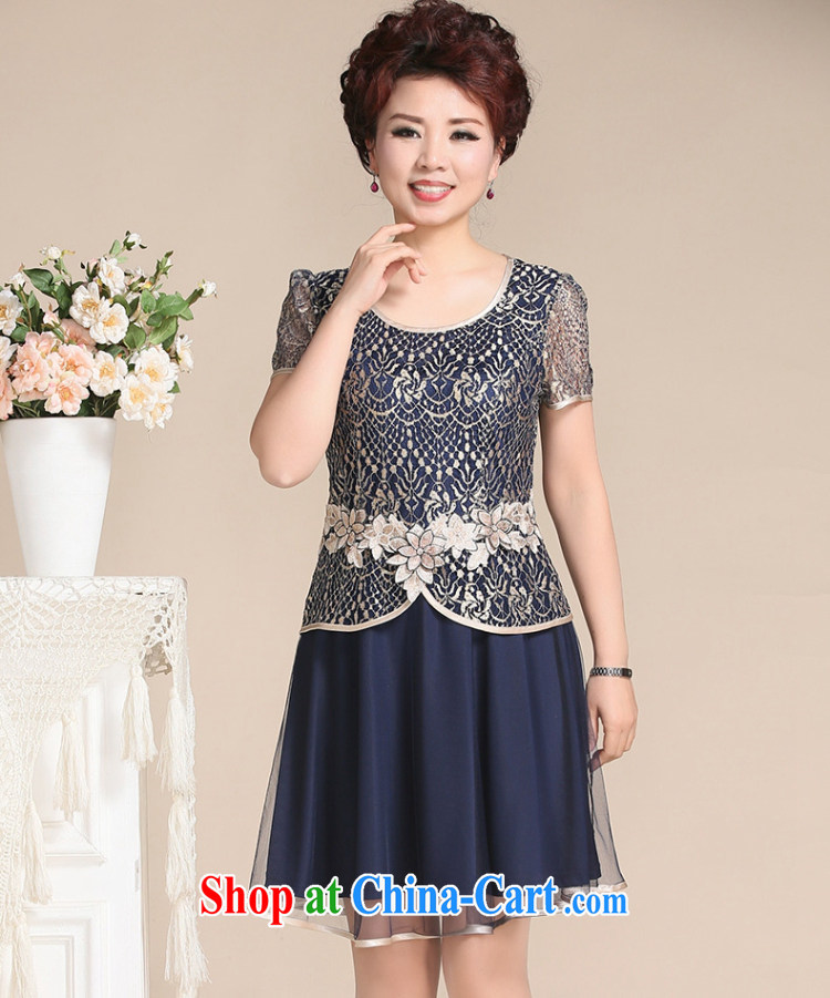 The US Ju-chipset 2015 spring Korean short-sleeved lace skirt larger female snow woven shirts women 8209 blue XXXXL pictures, price, brand platters! Elections are good character, the national distribution, so why buy now enjoy more preferential! Health