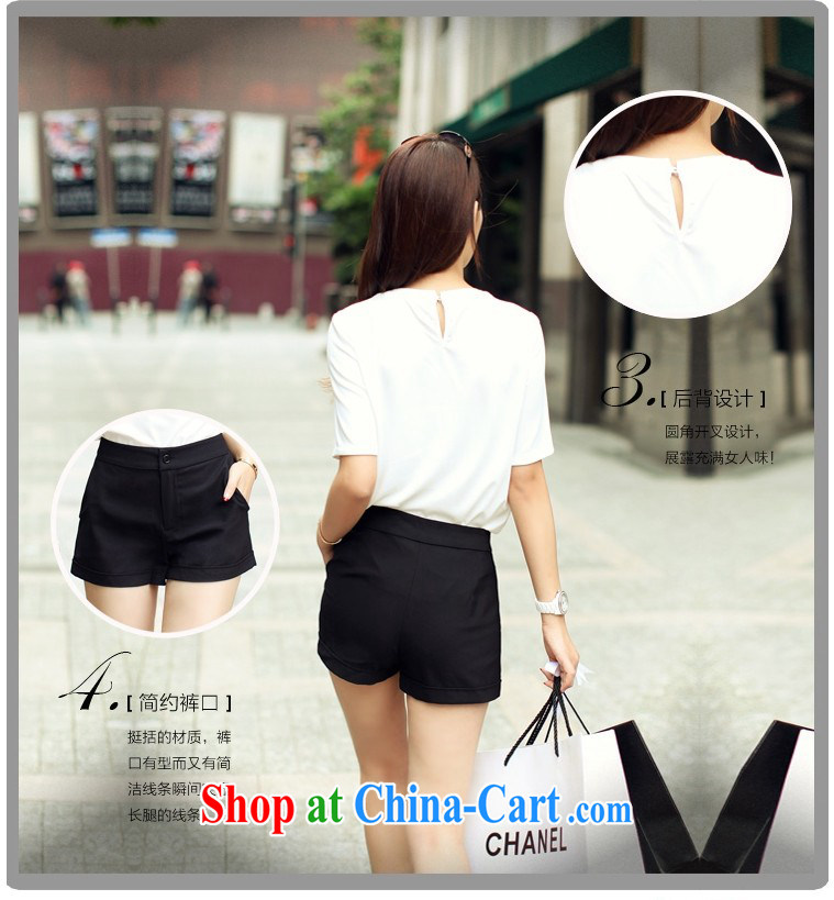 Diane affordable 2015 summer is the XL female thick mm thick sister graphics thin shorts summer leisure package (white T-shirt + black shorts) picture color XXL (145 - 160 ) jack pictures, price, brand platters! Elections are good character, the national distribution, so why buy now enjoy more preferential! Health