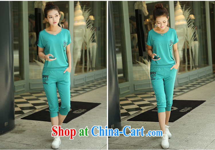 According to the Taoyuan summer 2015 new large, female Sports & Leisure package loose the code bat sleeves shirt T thick MM 7 pants two-piece 011 green 4 XL size large pictures, price, brand platters! Elections are good character, the national distribution, so why buy now enjoy more preferential! Health