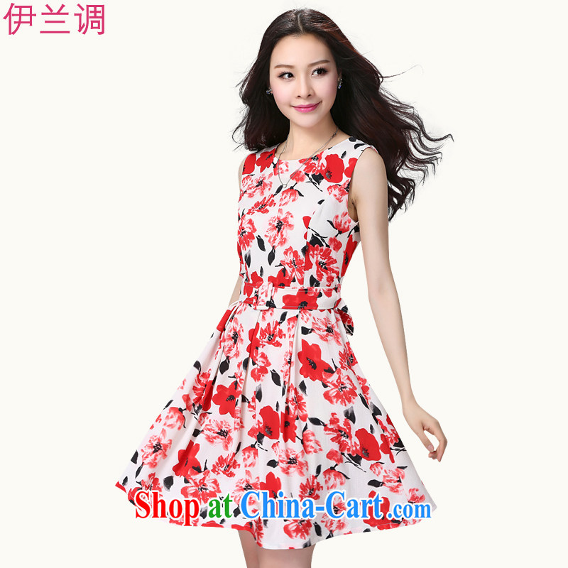 mm thick summer maximum code dress code the dress stamp vest skirt summer 2015 new thick sister ~2201 poverty rose red XXXXL