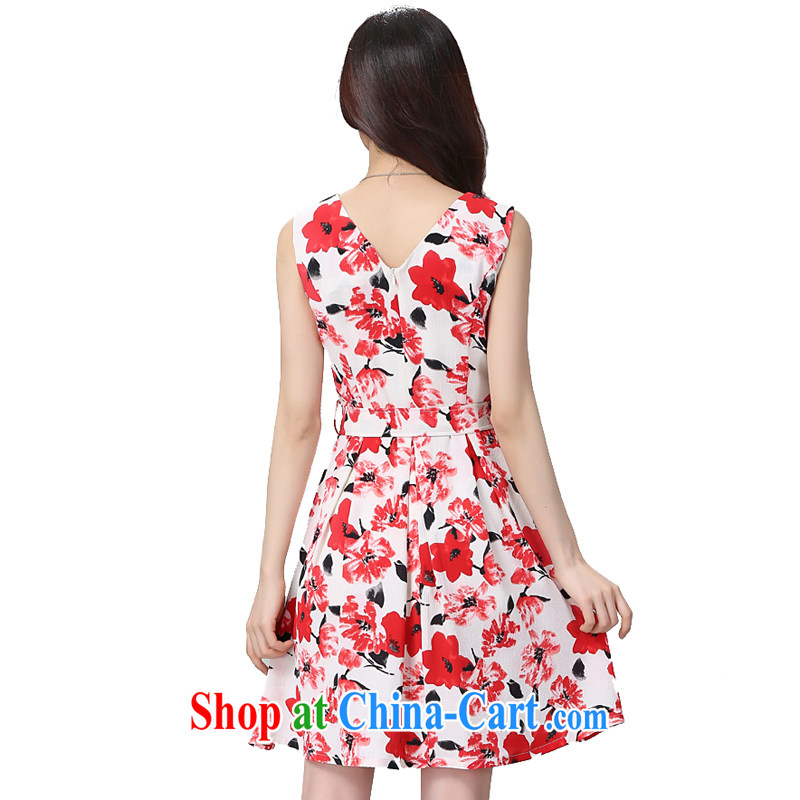 mm thick summer maximum code dress code the dress stamp vest skirt summer 2015 new thick sister ~2201 poverty rose red XXXXL, LAN, and Internet shopping