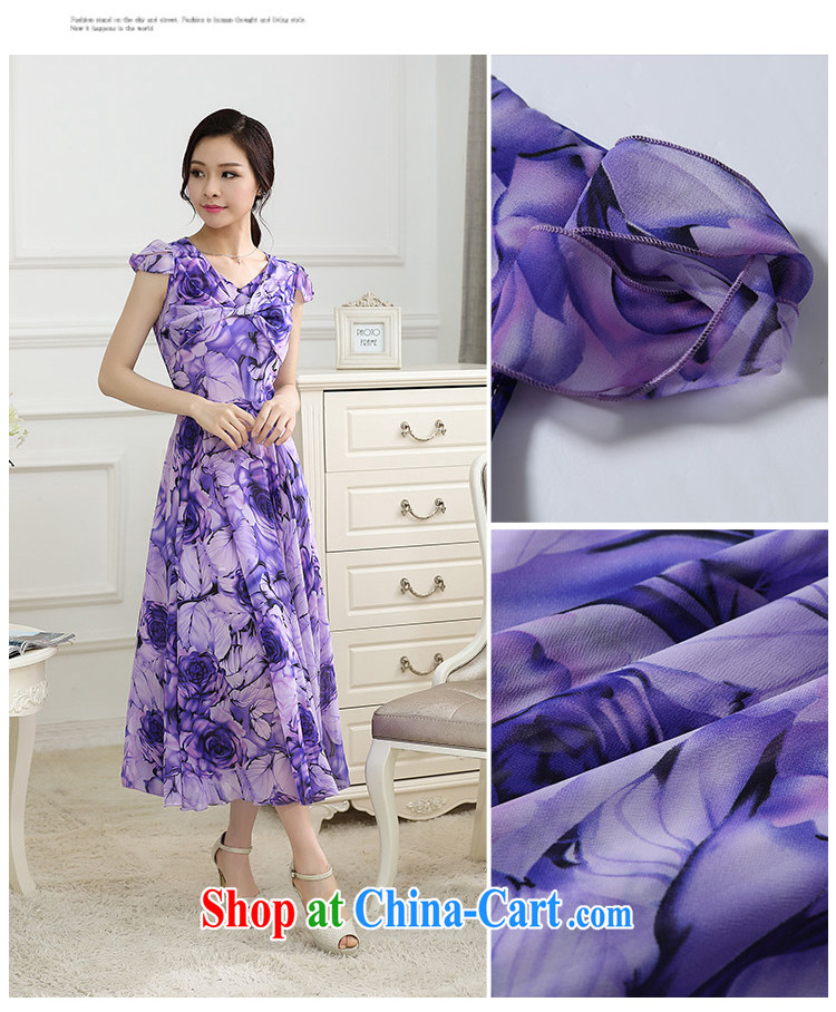 According to perfect summer 2015 new Korean snow woven stamp graphics thin larger dresses beach skirt large resort long skirt Y 2214 violet XXXL pictures, price, brand platters! Elections are good character, the national distribution, so why buy now enjoy more preferential! Health