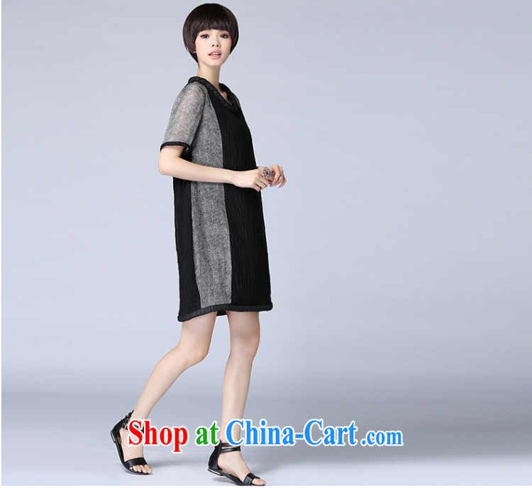 M poetry from 2015 spring and summer new, larger female dress relaxed dress light gray XXXXL pictures, price, brand platters! Elections are good character, the national distribution, so why buy now enjoy more preferential! Health