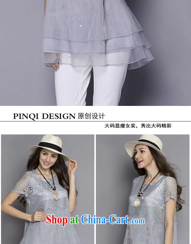 Replace-ting zhuangting fat people video thin summer 2015 the Code women with high-end European and American plus obesity sister short-sleeved European root Elizabeth lace shirt 669 silver 5 XL pictures, price, brand platters! Elections are good character, the national distribution, so why buy now enjoy more preferential! Health