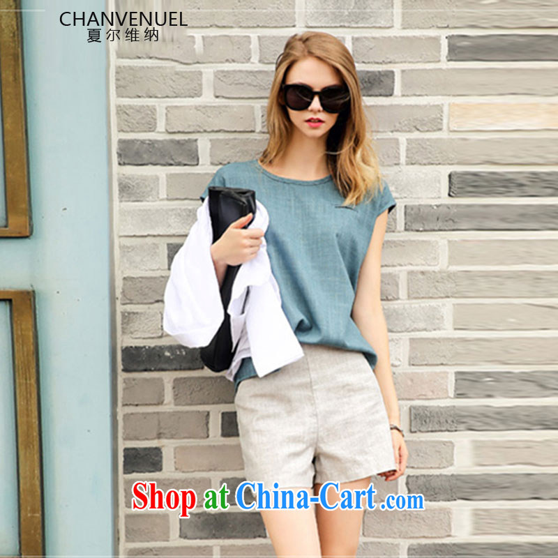 Mr Ronald ARCULLI, D, the European site Big style in a new, linen and Leisure package summer fashion in Europe and high-waist graphics thin shorts large, female 1555 picture color S, Charles D (CHANVENUEL), shopping on the Internet