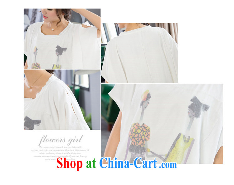 Good luck cracking the Code women 2015 summer new thick MM graphics thin thick, and indeed more relaxed casual bat sleeves package and dresses X 5122 white 3XL pictures, price, brand platters! Elections are good character, the national distribution, so why buy now enjoy more preferential! Health