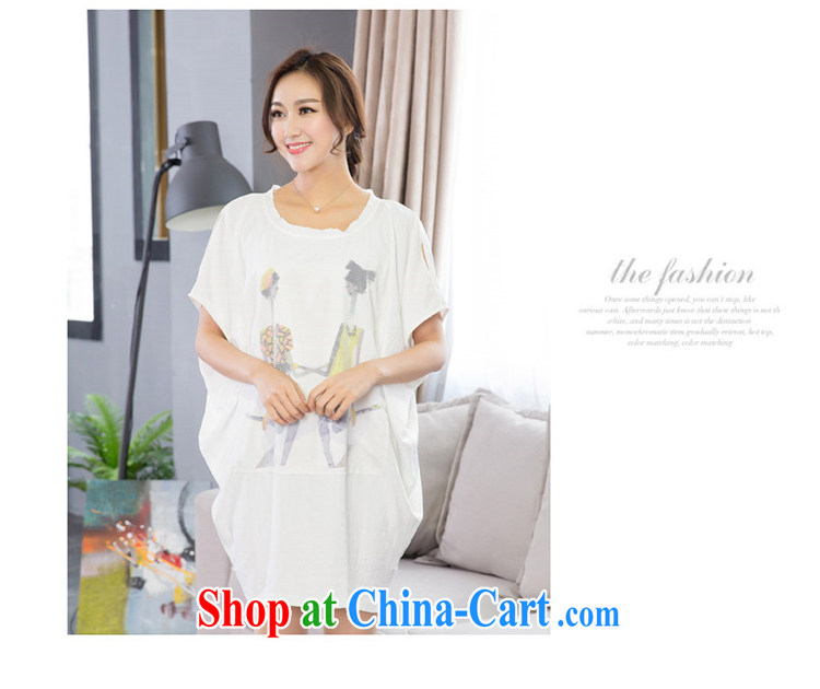 Good luck cracking the Code women 2015 summer new thick MM graphics thin thick, and indeed more relaxed casual bat sleeves package and dresses X 5122 white 3XL pictures, price, brand platters! Elections are good character, the national distribution, so why buy now enjoy more preferential! Health