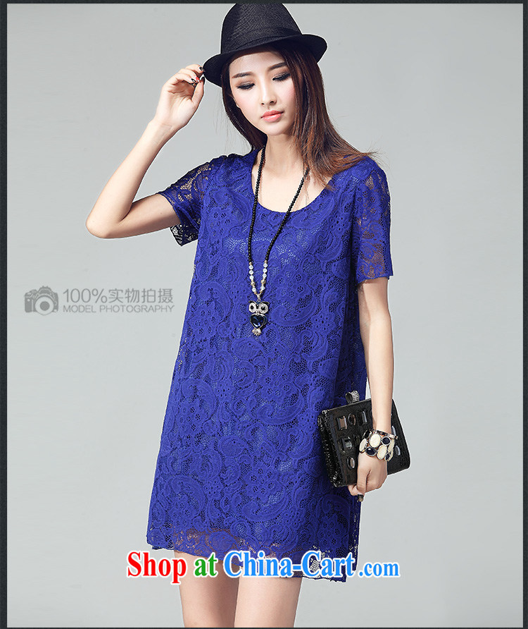 Jade her summer 2015 new stylish and elegant embroidery stamp duty Openwork lace dresses in Europe and loose video thin large code female A field dress shirt dark blue 2 XL (recommendations 130 - 145 jack) pictures, price, brand platters! Elections are good character, the national distribution, so why buy now enjoy more preferential! Health