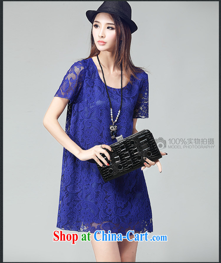 Jade her summer 2015 new stylish and elegant embroidery stamp duty Openwork lace dresses in Europe and loose video thin large code female A field dress shirt dark blue 2 XL (recommendations 130 - 145 jack) pictures, price, brand platters! Elections are good character, the national distribution, so why buy now enjoy more preferential! Health