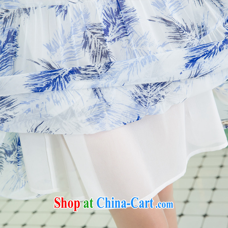 Huan Zhu Ge Ge Ge XL ladies' 2015 spring and summer new emphasis on cultivating MM graphics thin high-quality emulation, stamp duty 100 hem short-sleeved dress 5150 picture color 3XL, giggling auspicious, shopping on the Internet