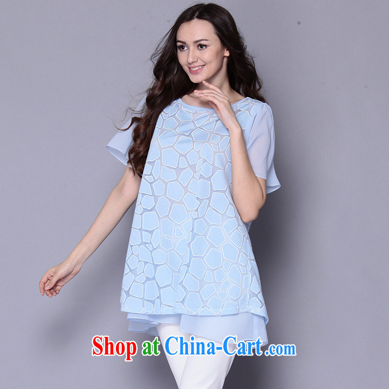 The Connie was a high-end European and American snow woven shirts female and indeed XL female 200 Jack 2015 summer new, long, loose short-sleeved T-shirt girl J 1029 light blue XXXL, Connie dreams, and shopping on the Internet