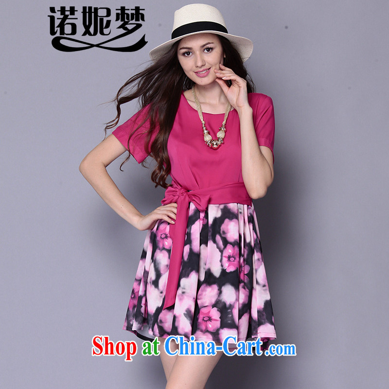 The Connie was a high-end European and American stamp Silk Dresses and indeed increase, female 200 Jack 2015 summer new style graphics thin skirt J 1045 the red XXXXXL