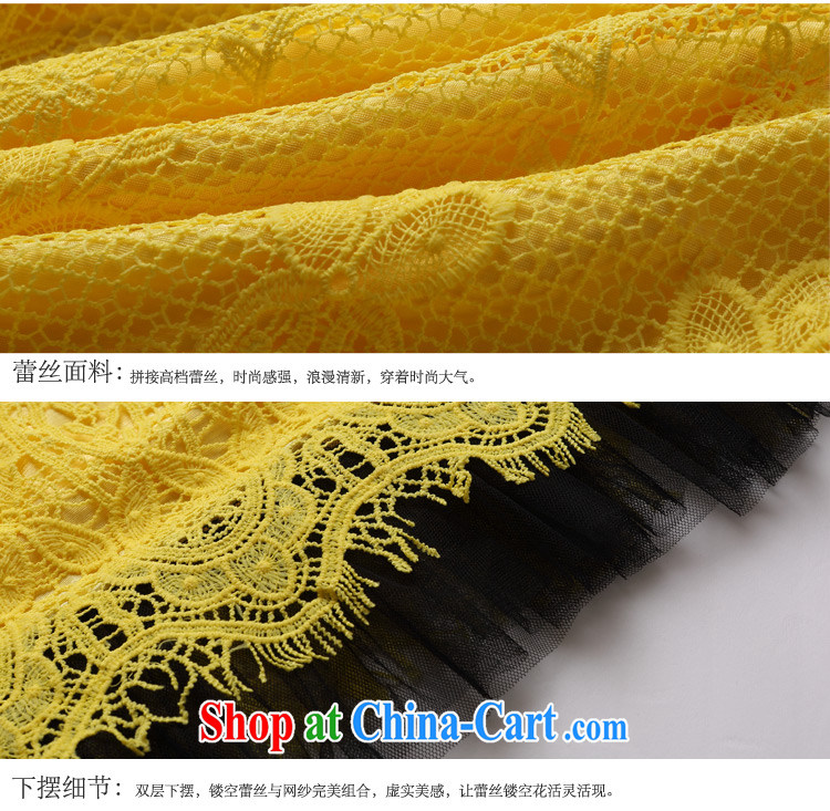 Dora, honey child 2015 summer new loose the code thick MM pregnant women with Openwork lace shirt solid dress 40361865 yellow 4 XL pictures, price, brand platters! Elections are good character, the national distribution, so why buy now enjoy more preferential! Health