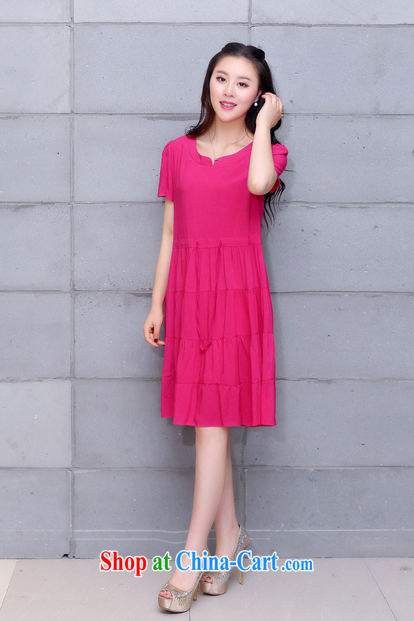 COVERED BY THE 2015 summer Korean version the code drawcord waist loose cotton dresses long, short-sleeved round-collar leisure centers in MM long skirt red XXXXL recommendations 180 - 200 Jack pictures, price, brand platters! Elections are good character, the national distribution, so why buy now enjoy more preferential! Health