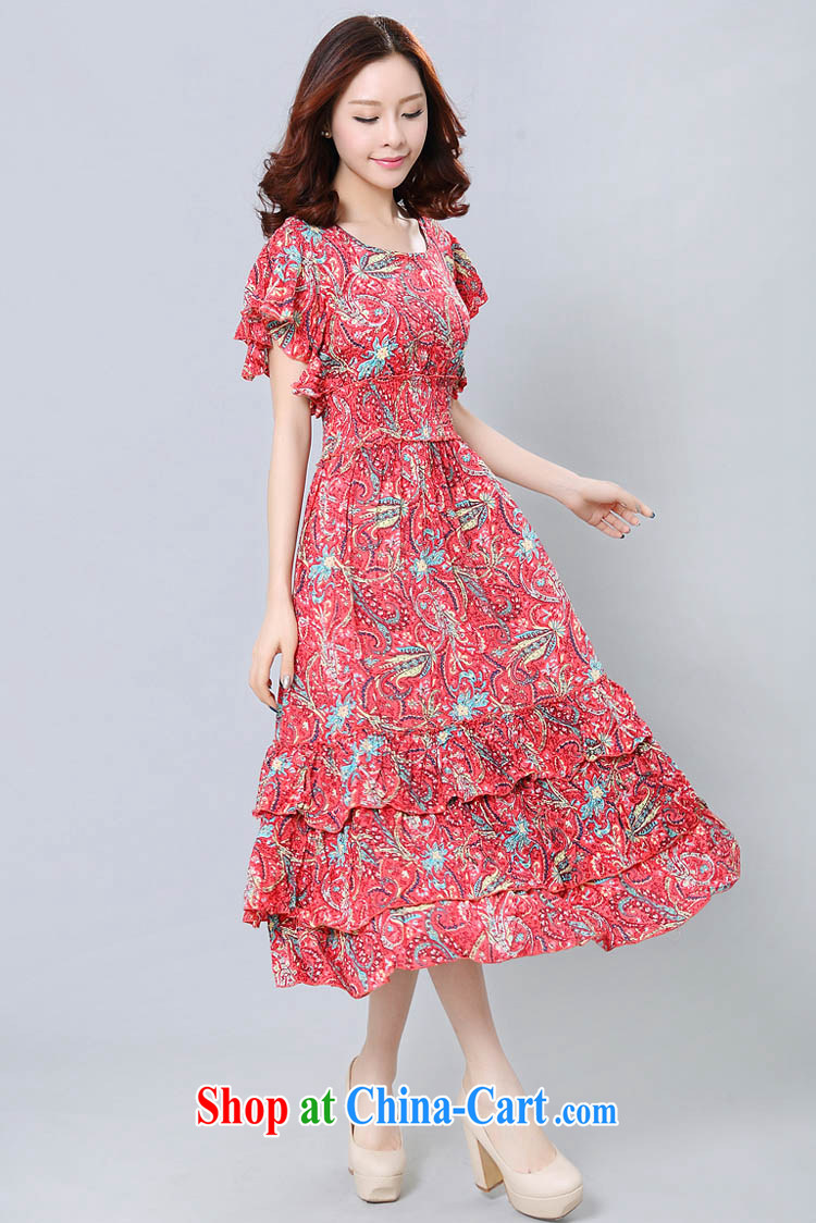 Constitution, 2015 new summer mm thick Korean chopper flowers fly cuff cultivating cotton beach dresses and ventricular hypertrophy, female video thin-waist resort long skirt blue large XL 3 155 - 170 Jack pictures, price, brand platters! Elections are good character, the national distribution, so why buy now enjoy more preferential! Health