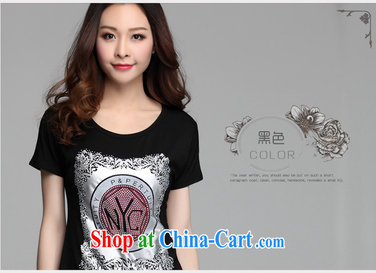 Tim thanks for 2015 summer new women with large Code T shirt short-sleeved long D 6618 flowers black XXXL pictures, price, brand platters! Elections are good character, the national distribution, so why buy now enjoy more preferential! Health