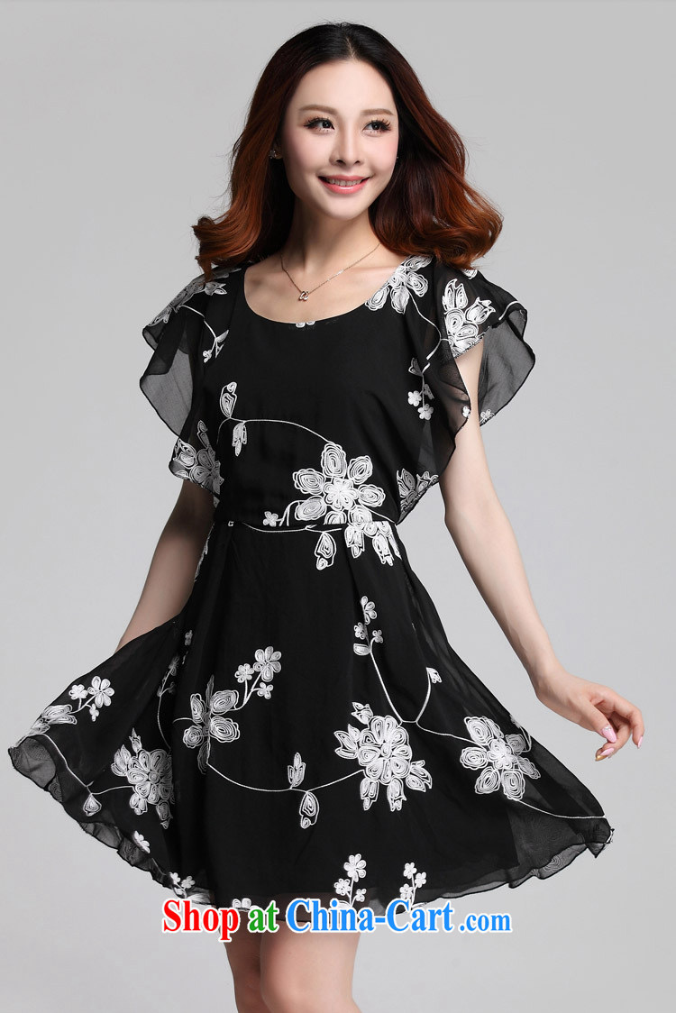 The tower, summer 2015 new, larger female Korean version the FAT and FAT MM thick sister beauty graphics thin embroidered fly cuff softness large short-sleeve dress black 3 XL recommendations 150 - 165 Jack pictures, price, brand platters! Elections are good character, the national distribution, so why buy now enjoy more preferential! Health