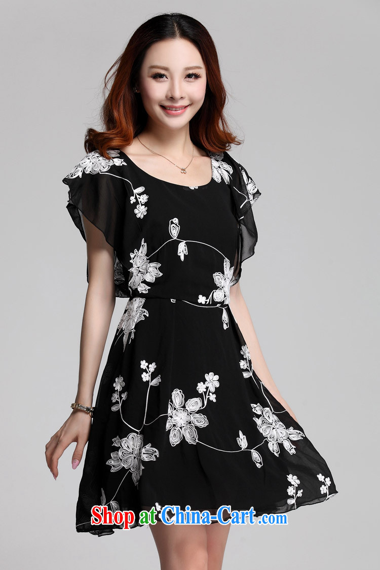 The tower, summer 2015 new, larger female Korean version the FAT and FAT MM thick sister beauty graphics thin embroidered fly cuff softness large short-sleeve dress black 3 XL recommendations 150 - 165 Jack pictures, price, brand platters! Elections are good character, the national distribution, so why buy now enjoy more preferential! Health