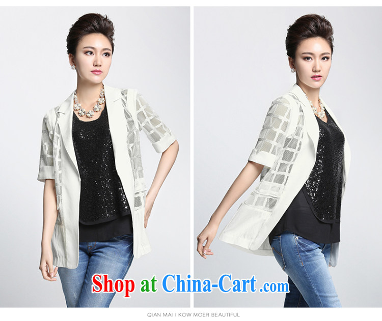 Slim, Mr Big, female 2015 summer new thick mm stylish 100 ground grid fluoro jacket 952043478 white 6 XL pictures, price, brand platters! Elections are good character, the national distribution, so why buy now enjoy more preferential! Health
