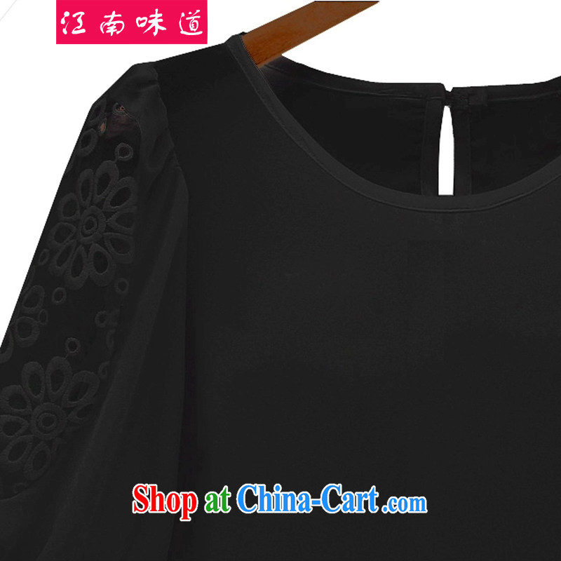 taste in Gangnam-gu, the female summer wear thick, female video thin, short-sleeved Western thick sister leisure 100 ground in loose sleeved T-shirt T-shirt 204 black 5 XL recommendations 180 - 200 jack, Gangnam-gu, taste, and shopping on the Internet